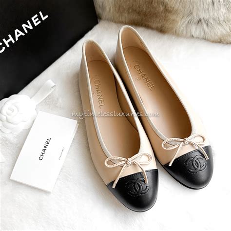 chanel ballet flat beige|Chanel ballet flats on sale.